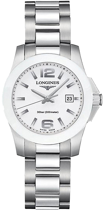 Longines Conquest Watches Ladies White Battery Operated Quartz L32574166 Watch