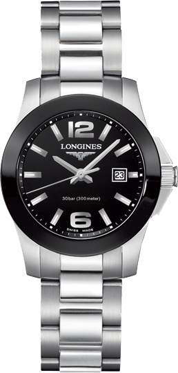 Longines Conquest Watches Ladies Black Battery Operated Quartz L32574566 Watch