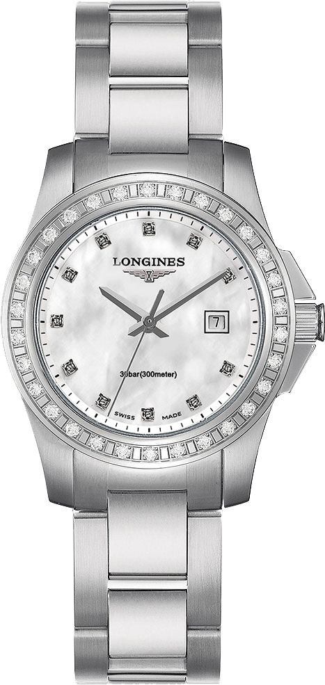 Longines Conquest Watches Ladies Pearl White Battery Operated Quartz L32580886 Watch