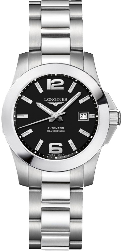 Longines Conquest Watches Ladies Black Self winding Automatic L32764586 Watch
