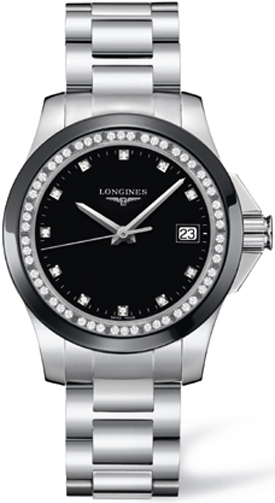 Longines Conquest Watches Ladies Black  L32810576 Watch