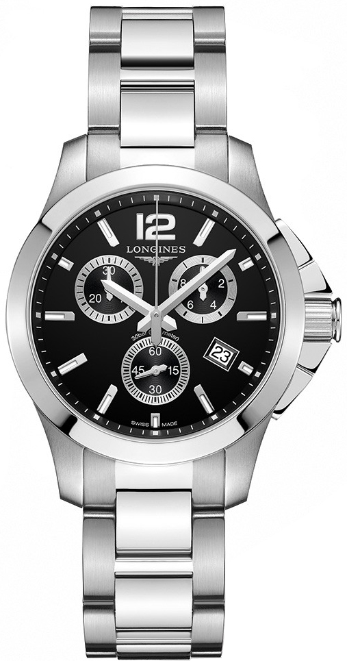 Longines Conquest Watches Mens Black Battery Operated Quartz L33794566 Watch