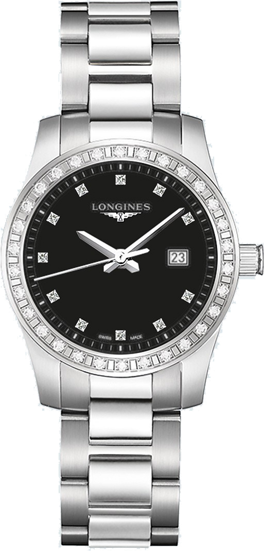 Longines Conquest Watches Ladies Black Battery Operated Quartz L34000576 Watch