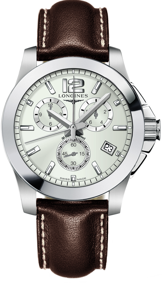 Longines Conquest Watches Mens Silver Battery Operated Quartz L36604764 Watch