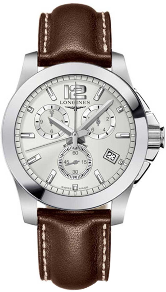 Longines Conquest Watches Mens Silver Battery Operated Quartz L36604765 Watch
