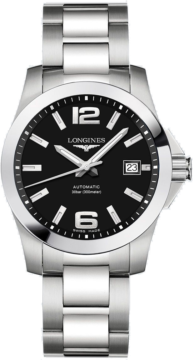 Longines Conquest Watches Mens Black Battery Operated Quartz L36764586 Watch