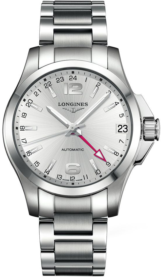 Longines Conquest Watches Mens Silver Self winding Automatic L36874766 Watch