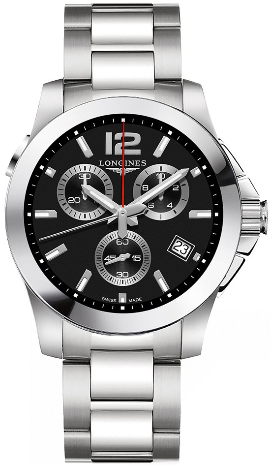 Longines Conquest Watches Mens Black Battery Operated Quartz L37024566 Watch