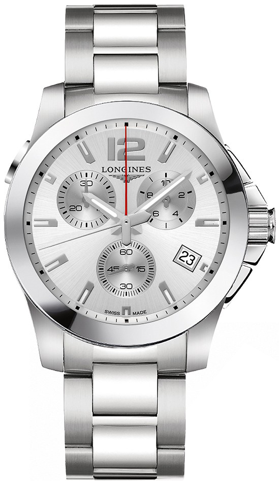 Longines Conquest Watches Mens Silver Battery Operated Quartz L37024766 Watch