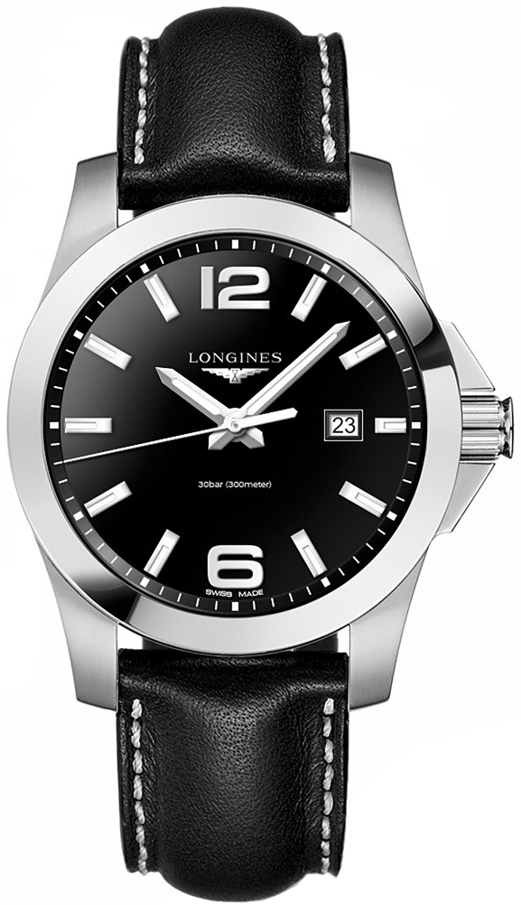 Longines Conquest Watches Mens Black Battery Operated Quartz L37604563 Watch