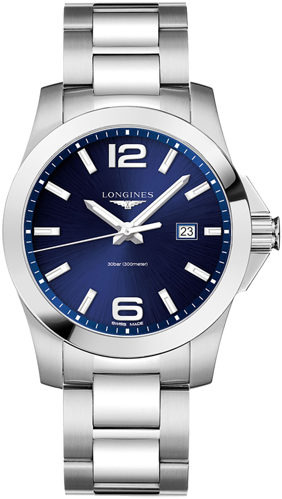 Longines Conquest Watches Mens Blue Battery Operated Quartz L37604966 Watch