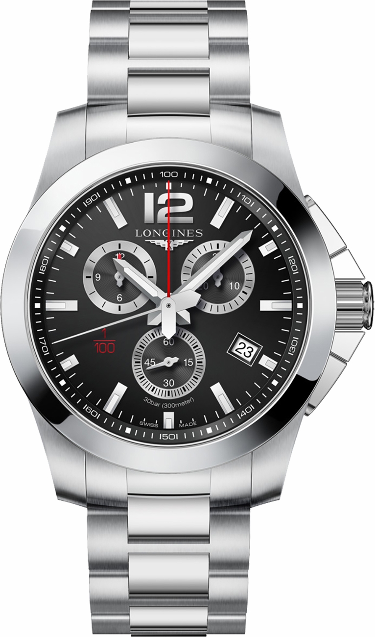 Longines Conquest Watches Mens Black Battery Operated Quartz L38004566 Watch