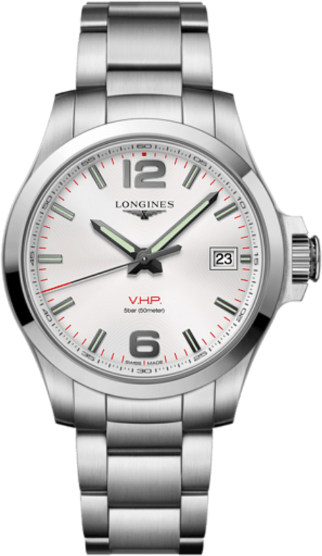 Longines Conquest V.H.P. Watches Mens Silver Battery Operated Quartz L37164766 Watch