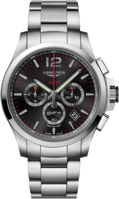 Longines Conquest V.H.P. Watches Mens Black Battery Operated Quartz L37274566 Watch