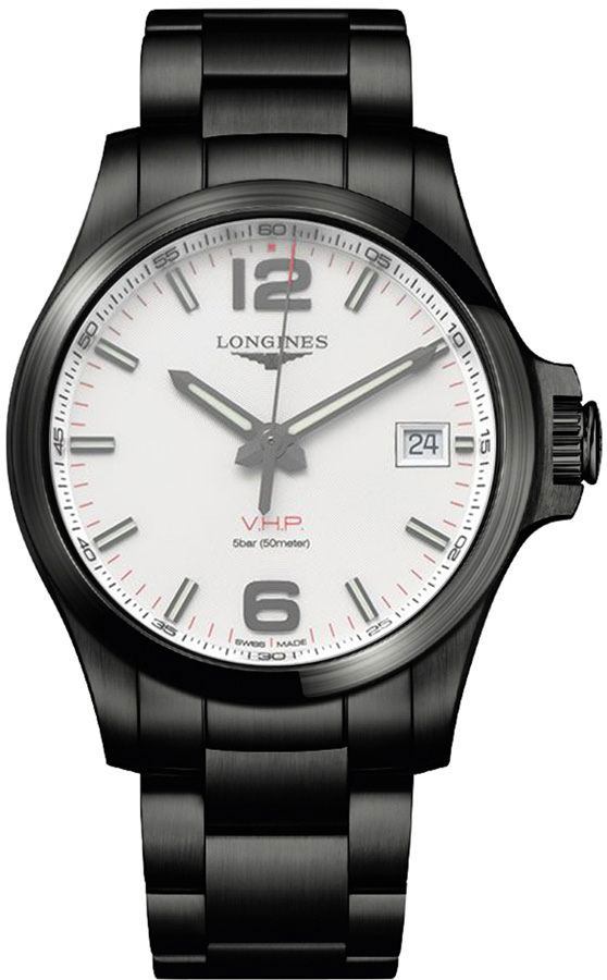 Longines Conquest V.H.P. Watches Mens Silver Battery Operated Quartz L37262766 Watch