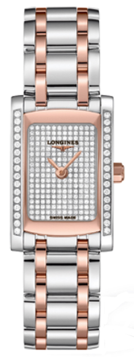Longines DolceVita Watches Ladies Diamond Pave Battery Operated Quartz L51555007 Watch