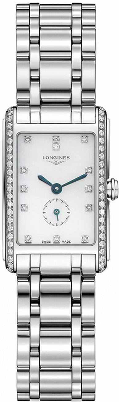Longines DolceVita Watches Ladies Mother of Pearl White Dial Set with Diamonds Battery Operated Quartz L52550876 Watch