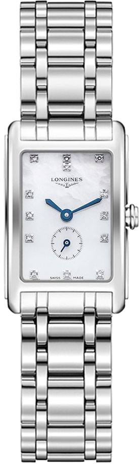 Longines DolceVita Watches Ladies Mother of Pearl White Dial Set with Diamonds Battery Operated Quartz L52554876 Watch