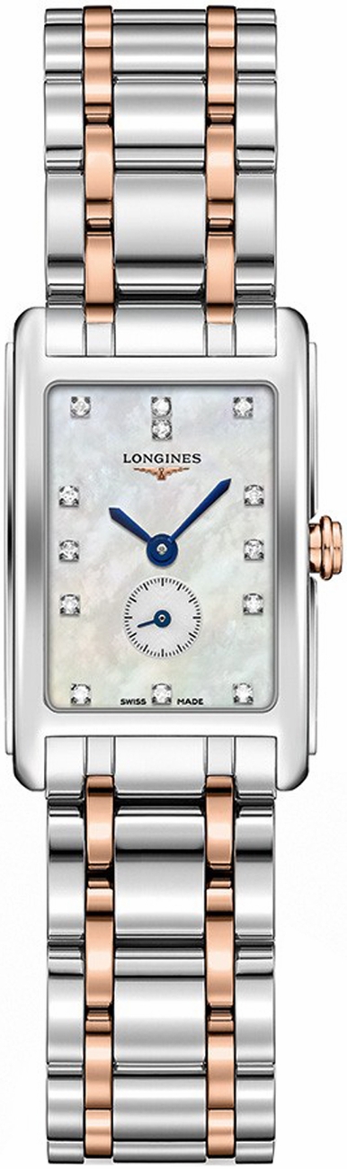 Longines DolceVita Watches Ladies Mother of Pearl White Dial Set with Diamonds Battery Operated Quartz L52555877 Watch
