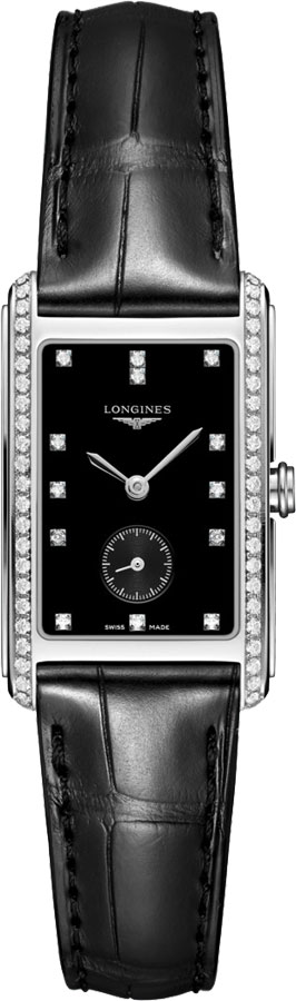 Longines DolceVita Watches Ladies Lacquered Black Battery Operated Quartz L55120570 Watch