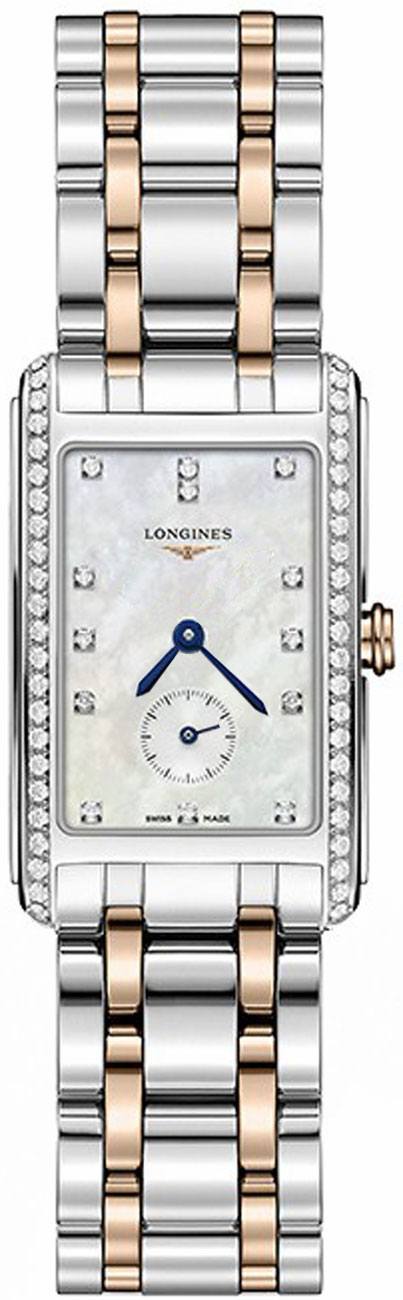 Longines DolceVita Watches Ladies Mother of Pearl White Dial Set with Diamonds Battery Operated Quartz L55125897 Watch
