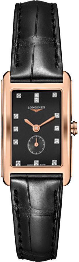 Longines DolceVita Watches Ladies Lacquered Black Battery Operated Quartz L55128570 Watch