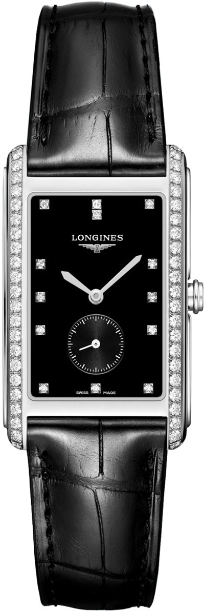 Longines DolceVita Watches Ladies Polished Lacquered Black Battery Operated Quartz L57550570 Watch