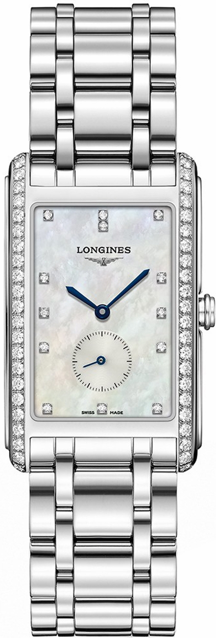 Longines DolceVita Watches Ladies Mother of Pearl White Dial Set with Diamonds Battery Operated Quartz L57550876 Watch