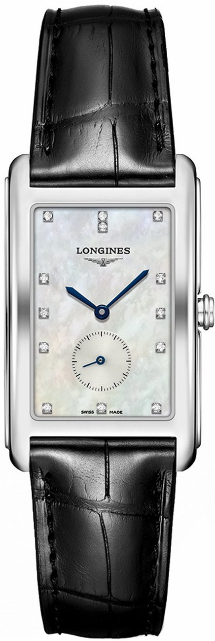 Longines DolceVita Watches Ladies Mother of Pearl White Dial Set with Diamonds Battery Operated Quartz L57554870 Watch