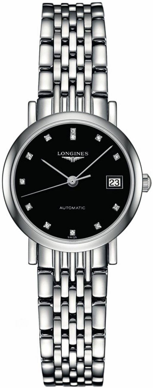 Longines Elegant Collection Watches Ladies Black Self winding Automatic L43094576 Watch