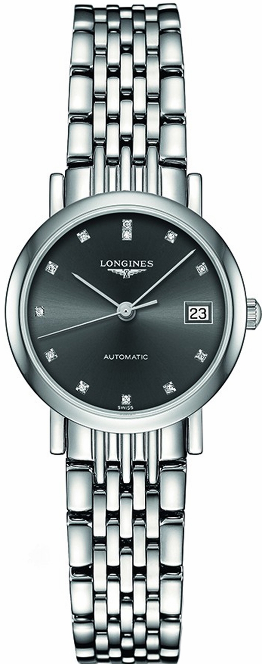 Longines Elegant Collection Watches Ladies Grey Self winding Automatic L43094786 Watch