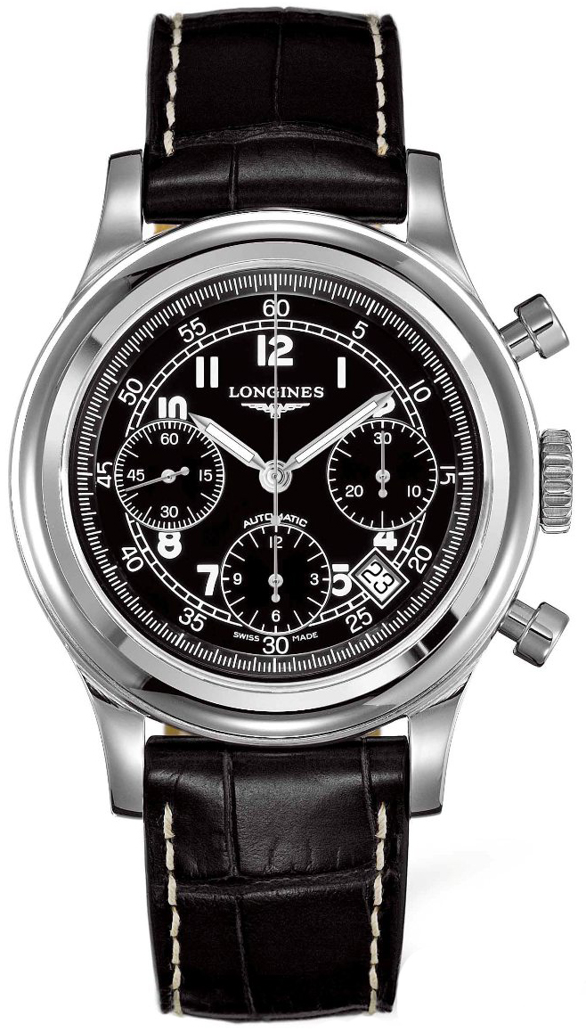 Longines Heritage Collection Watches Mens Black L27454533 Watch