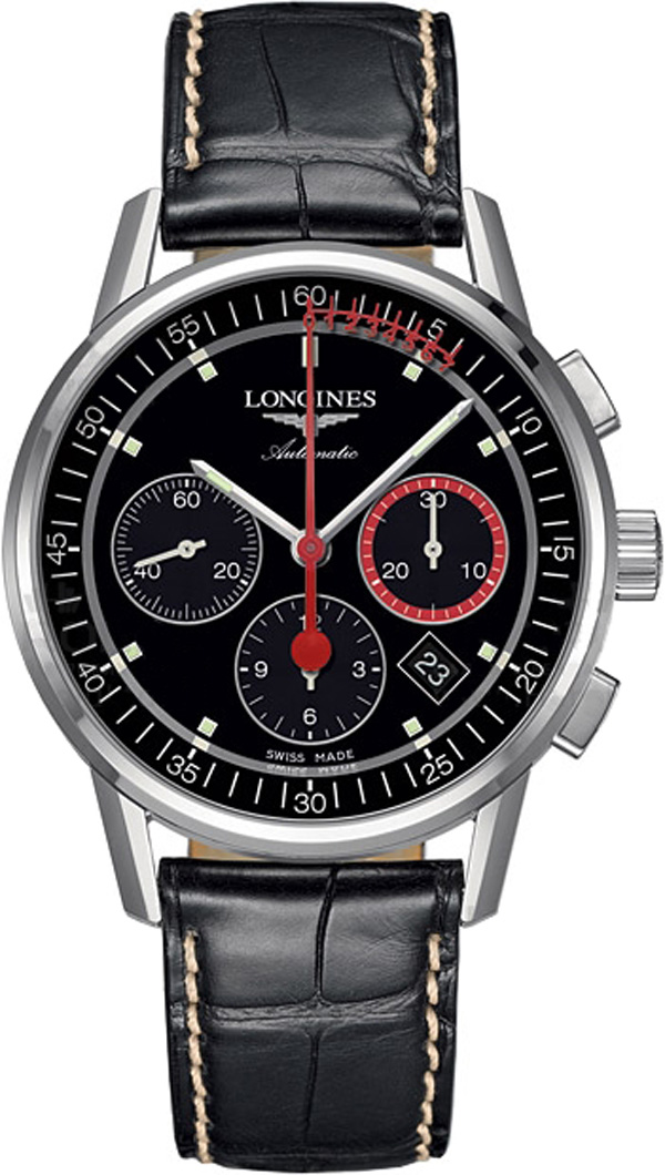 Longines Heritage Collection Watches Mens Black Self winding Automatic L47544523 Watch