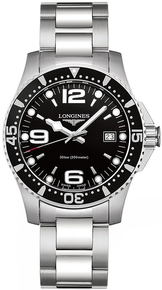 Longines HydroConquest Watches Mens Black Battery Operated Quartz L37404566 Watch
