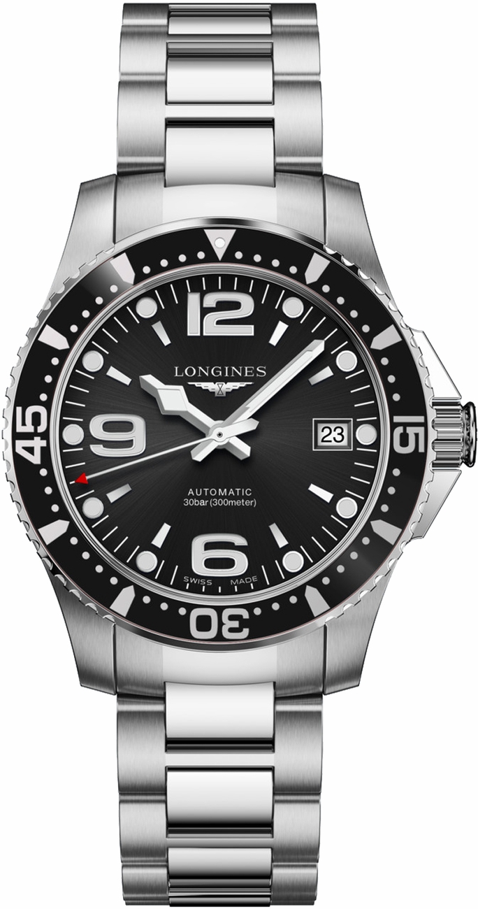 Longines HydroConquest Watches Mens Sunray Black Self winding Automatic L37414566 Watch