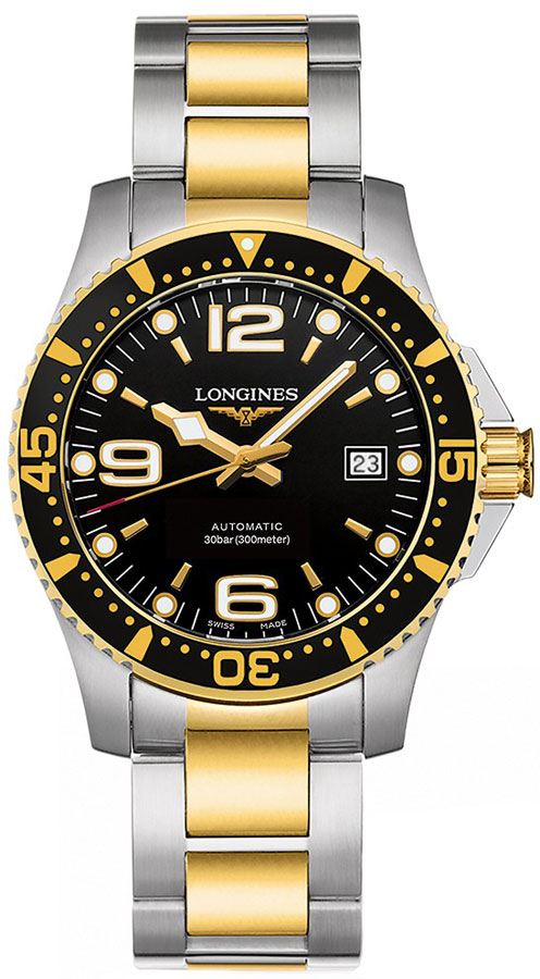 Longines HydroConquest Watches Mens Sunray Black Self winding Automatic L37423567 Watch