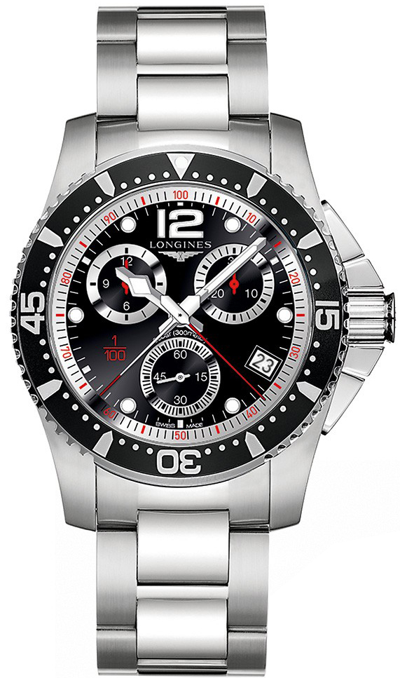 Longines HydroConquest Watches Mens Black Battery Operated Quartz L37434566 Watch
