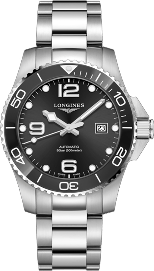 Longines HydroConquest Watches Mens Sunray Black Self winding Automatic L37824565 Watch