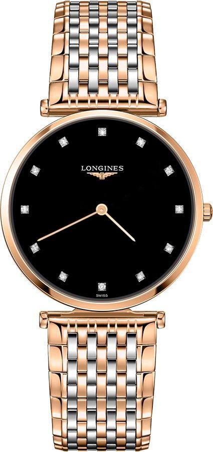 Longines La Grande Classique Watches Unisex Black Lacquered Polished Battery Operated Quartz L47551577 Watch