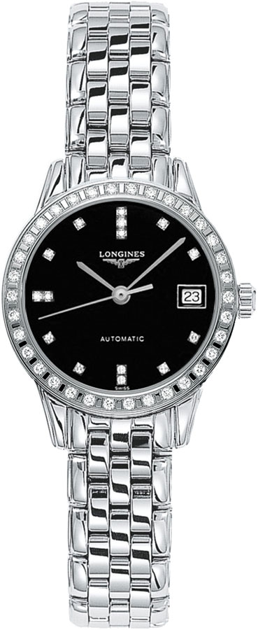 Longines Flagship Watches Ladies Black Self winding Automatic L42740576 Watch