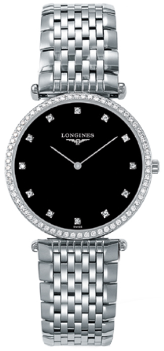 Longines La Grande Classique Watches Mens Black Battery Operated Quartz L47410586 Watch