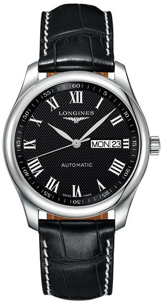 Longines Master Collection Watches Mens Textured Black Self winding Automatic L27554517 Watch