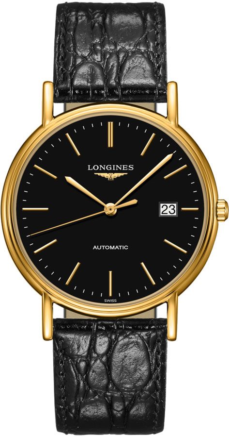 Longines Presence Watches Mens Matte Black Self winding Automatic L49212522 Watch