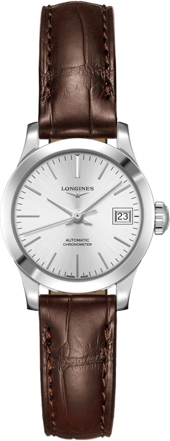 Longines Record Watches Ladies Sunray Silver Self winding Automatic Chronometer L23204722 Watch