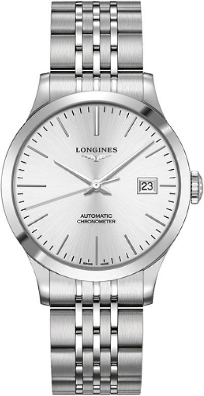 Longines Record Watches Mens Sunray Silver Self winding Automatic Chronometer L28204726 Watch