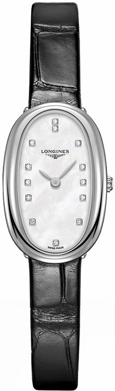 Longines Symphonette Watches Ladies Mother of Pearl White Dial Set with Diamonds Battery Operated Quartz L23054870 Watch