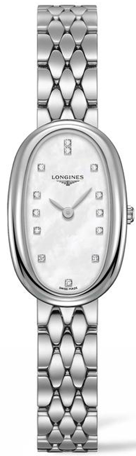 Longines Symphonette Watches Ladies Mother of Pearl White Dial Set with Diamonds Battery Operated Quartz L23054876 Watch