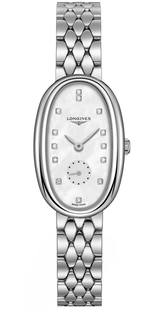 Longines Symphonette Watches Ladies Mother of Pearl White Dial Set with Diamonds Battery Operated Quartz L23064876 Watch