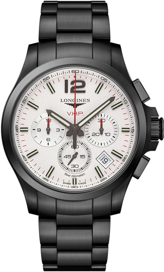 Longines Conquest V.H.P. Watches Mens Silver Battery Operated Quartz L37272766 Watch