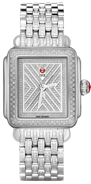 Michele Deco Collection Watches Ladies Silver White MWW06T000063 Watch